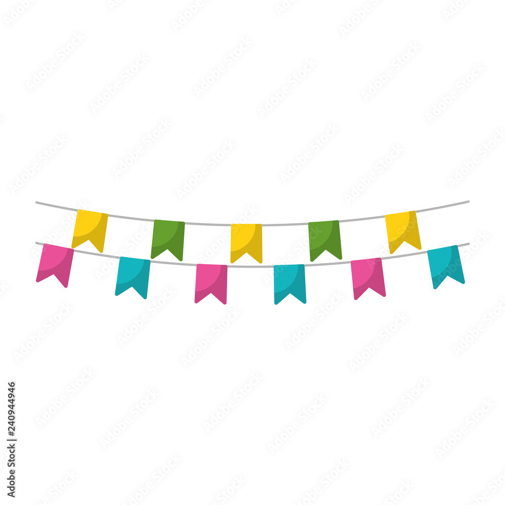 Fototapeta premium garlands hanging decorative icon