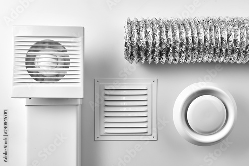 Bilde på lerret ventilation system components on white background top view