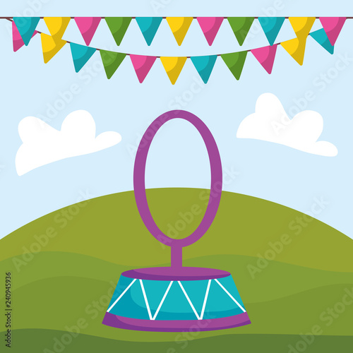 circus ring isolated icon