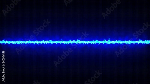 Horizontal Electric Pulse Animation [4K] (Blue)