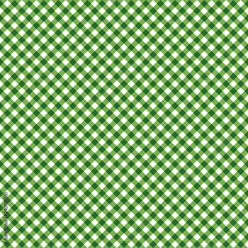 Green Diagonal Gingham Seamless Pattern - Green diagonal gingham pattern for Festa Junina in Brazil