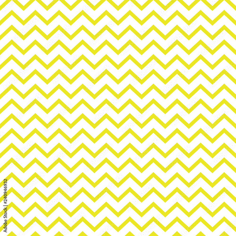 Chevron Seamless Pattern - Graphic yellow and white chevron or zig zag pattern
