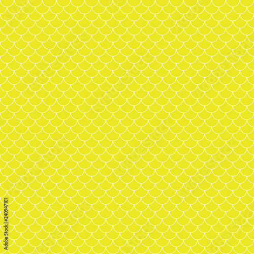 Fish Scales Seamless Pattern - Yellow and white fish scales or scallops design