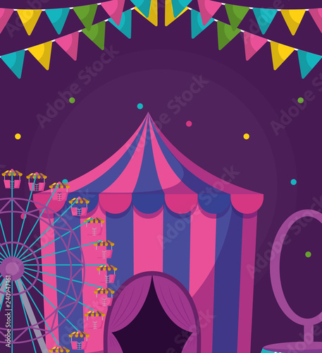 circus tent entertainment icon