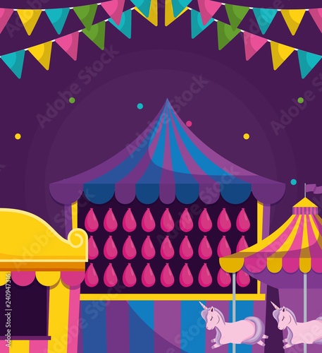 circus tent entertainment icon
