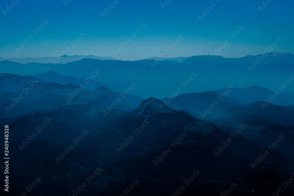 Blue Mountains landscape and sky  