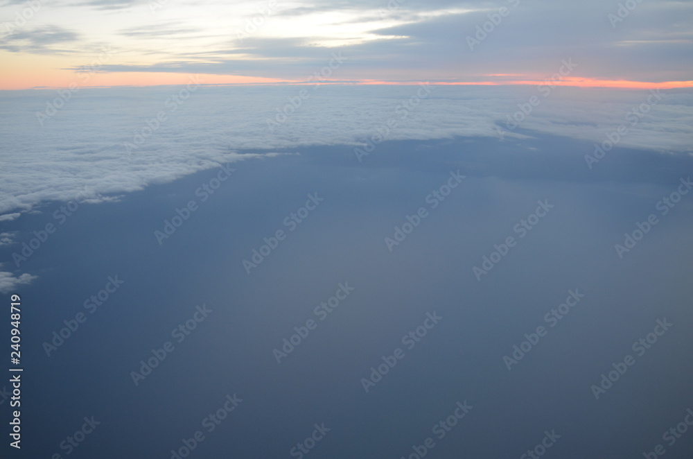 Vista aerea delle nubi