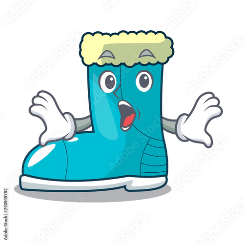 Surprised winter boot on the character rak