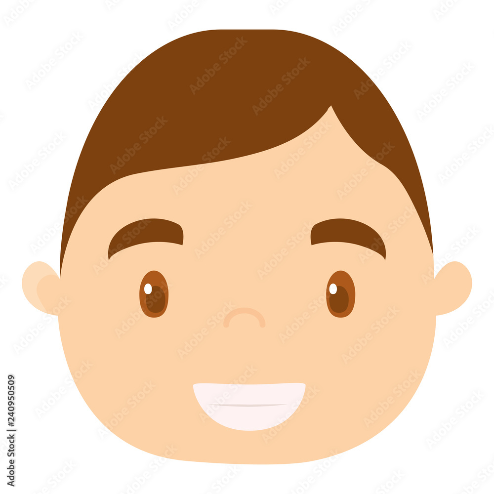 young man head character
