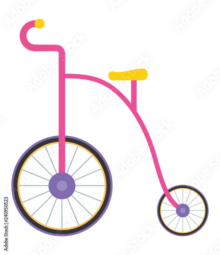 cute trycicle toy icon