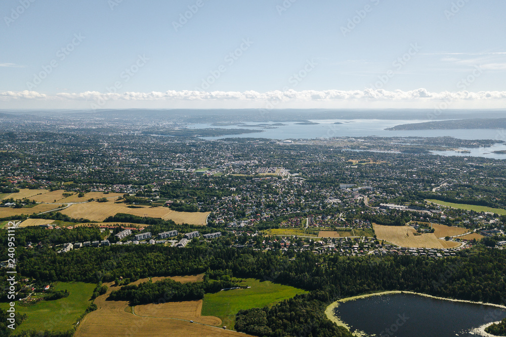 aerial photo in rural sweden