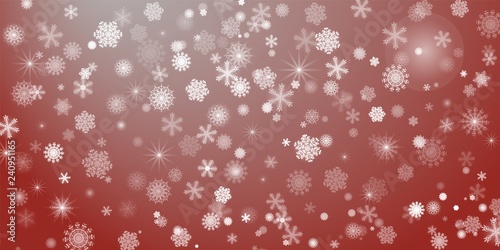 Abstract background.A lot of different shining snowflakes.