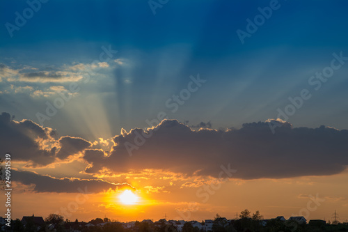 Sonnenuntergang in Deutschland badenwürtemberg