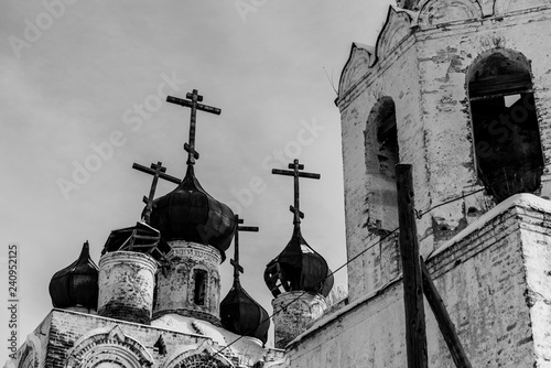 The Church of the Assumption of the Blessed Virgin in the village of Kalinino (former Monastery) of the Nerchinsky district of the Trans-Baikal Territory. Built in 1712. photo