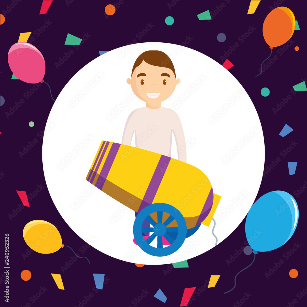 Naklejka premium circus canon isolated icon
