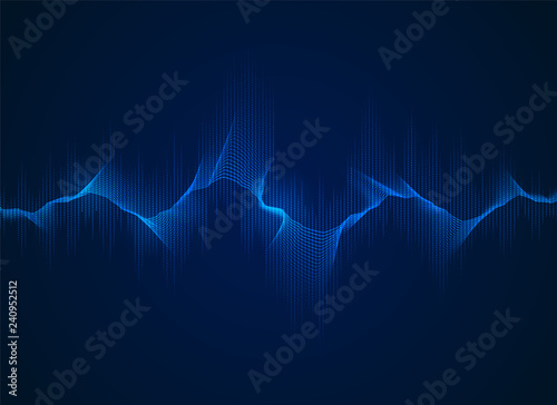 abstract digital equaliser, sound wave pattern element