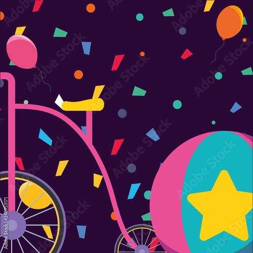cute trycicle toy icon