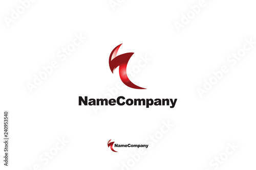 abstract letter N concept logo template