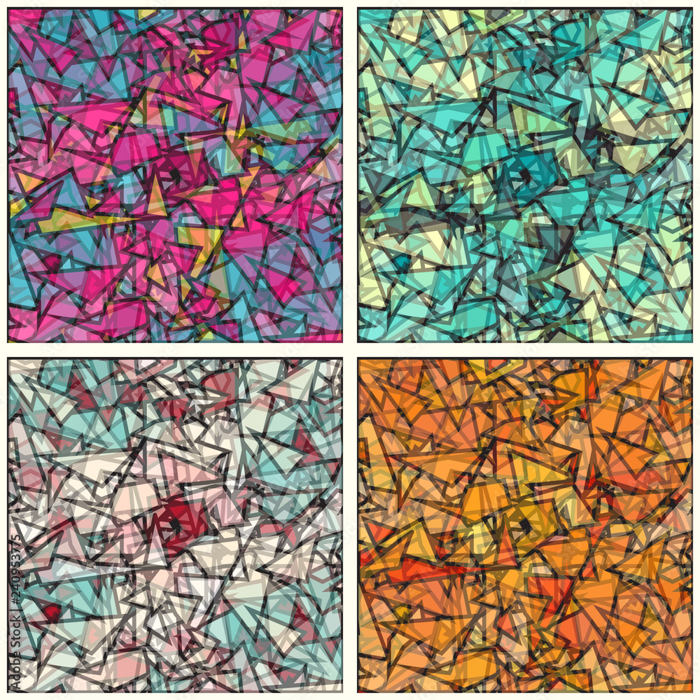 Obraz premium a collection of geometric backgrounds illustration