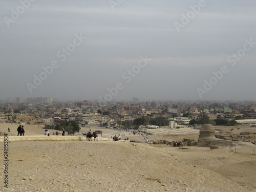 The Cairo district of Giza near the pyramids.