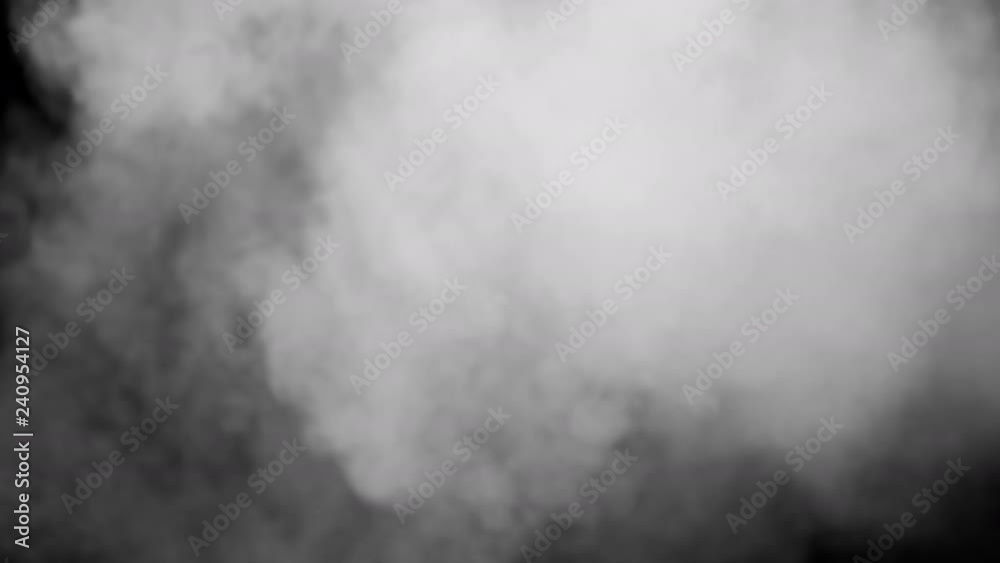 White clouds of vapor smoke are isolated on a black background. Gas explodes, swirl and dances in space. A magic fog dust texture effect that can be used by overlay and changing their transparency. White clouds of vapor smoke are isolated on a black background. Gas explodes, swirl and dances in space. A magic fog dust texture effect that can be used by overlay and changing their transparency.
