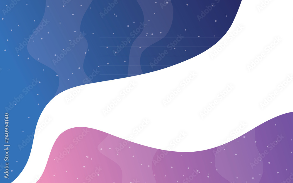Fototapeta premium Abstract fluid geometric background. Colorful wavy shape composition. Blue and purple background vector.