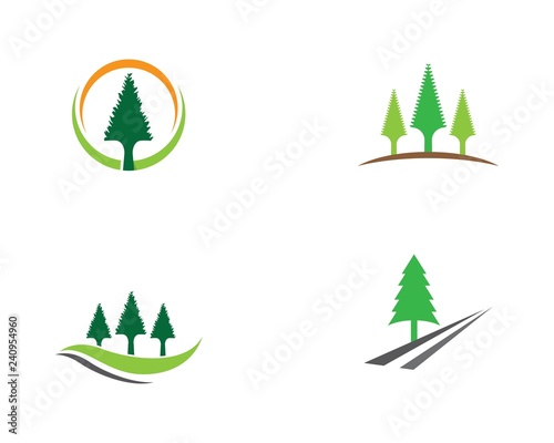 Pine tree icon illustration
