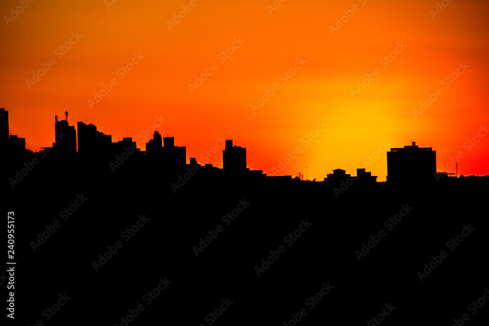 sunset in the neighborhood of freedom in belo horizonte