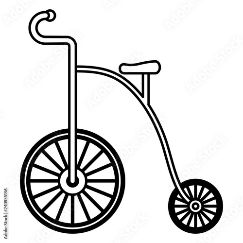 cute trycicle toy icon