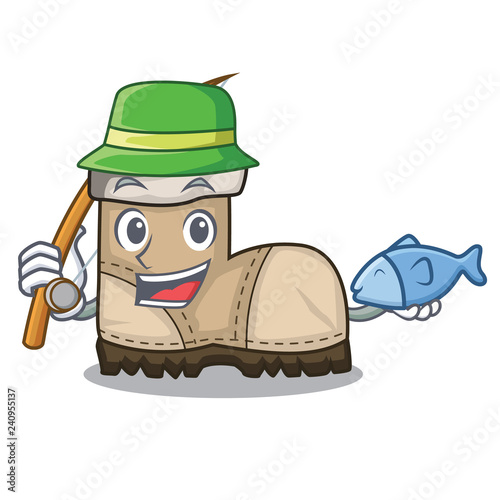Fishing working boot above a character rak