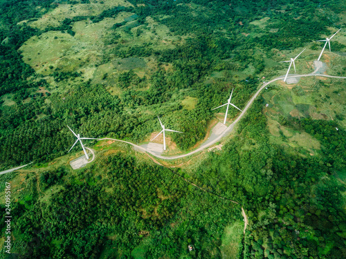 Wind farm in the mountain
