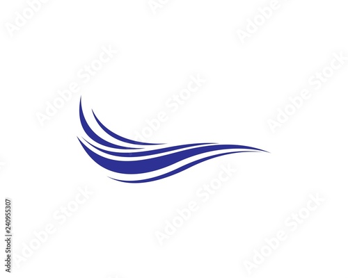 Water wave logo illustration