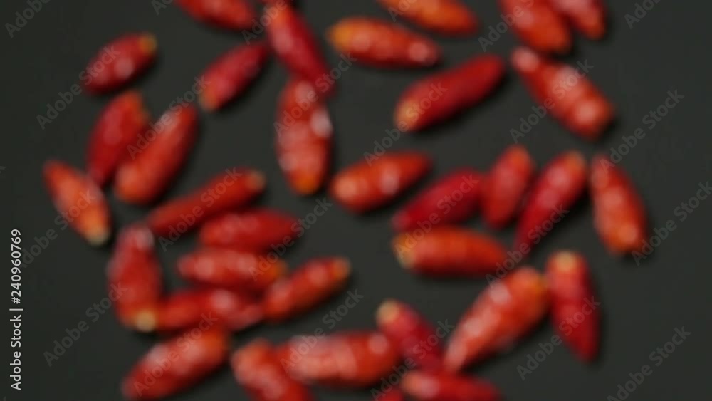 Some spicy hot peppers on a black background, in rotation whith progressive blur. Some spicy hot peppers on a black background, in rotation whith progressive blur.