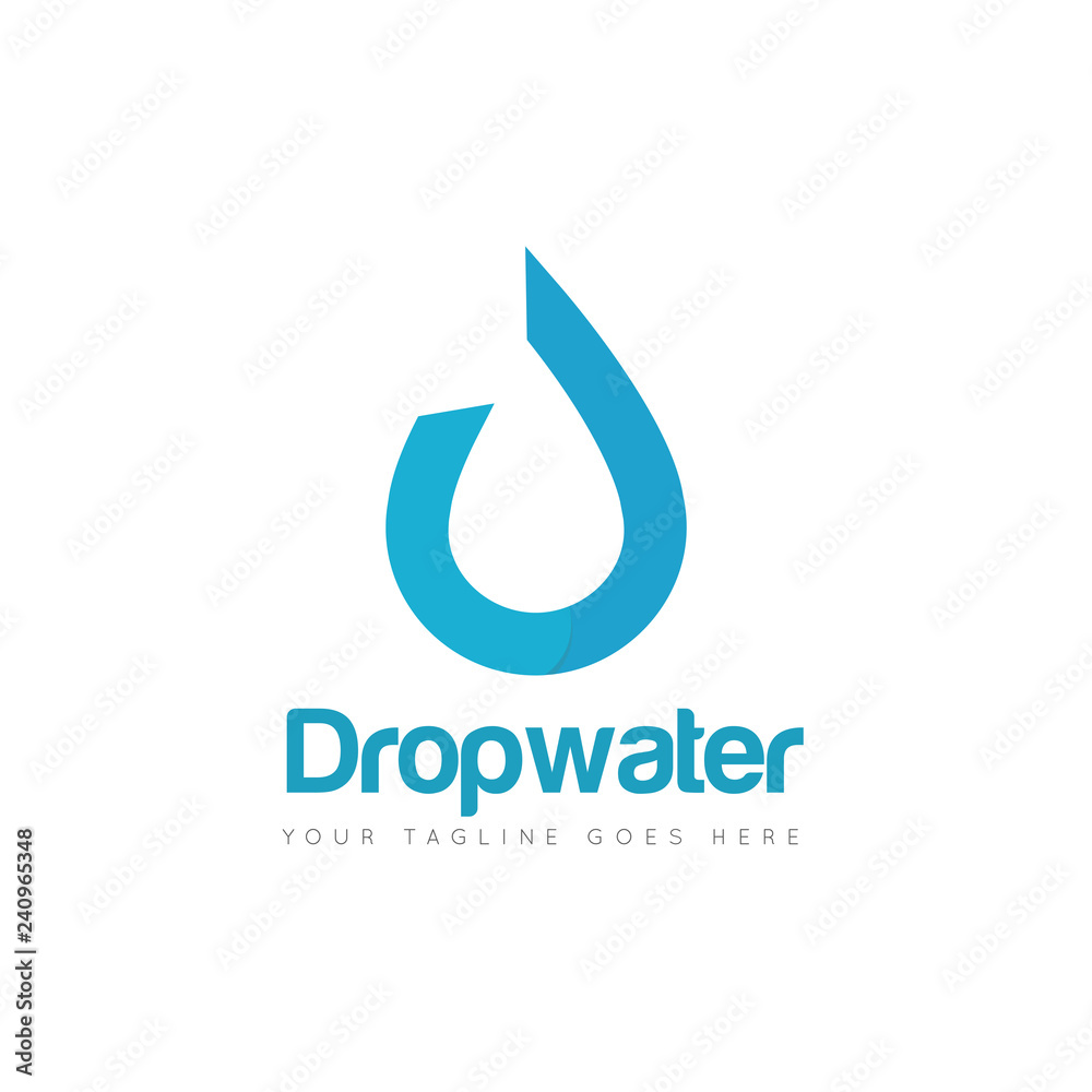 drop water logo and icon vector illustration design template