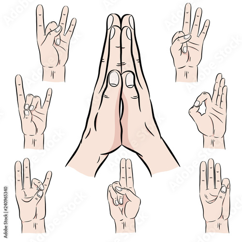 Hand in yoga mudra photo