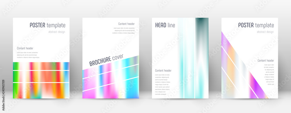 Flyer layout. Geometric lively template for Brochu