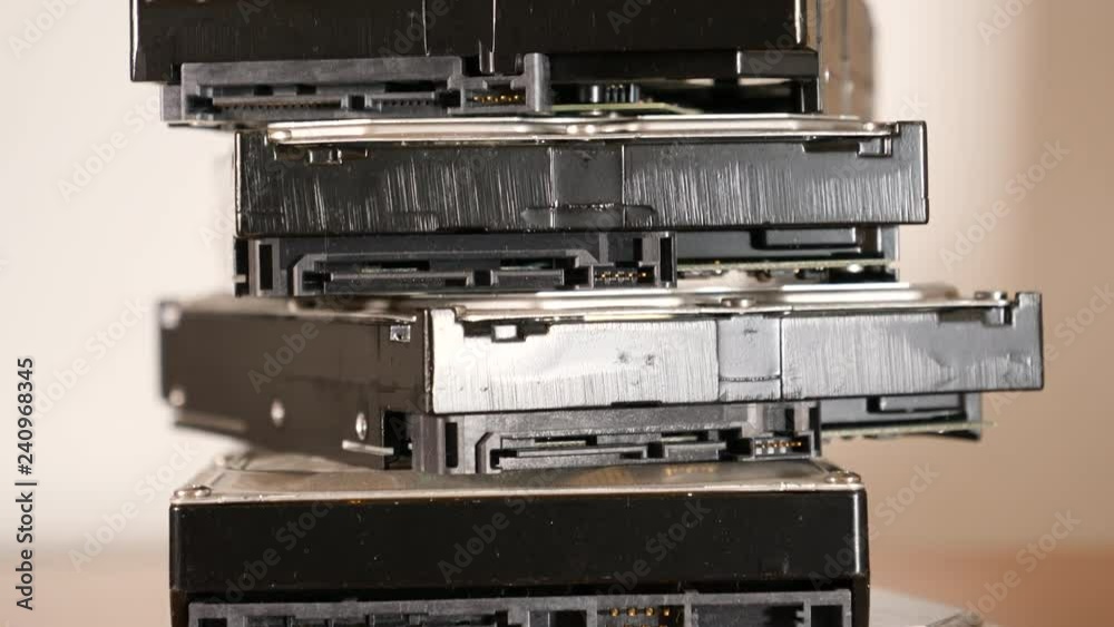 Stack of hard disks. Vertical slider shot. Stack of hard disks. Vertical slider shot.