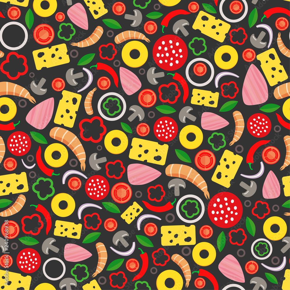 Pizza slice seamless pattern Pizza slice seamless pattern