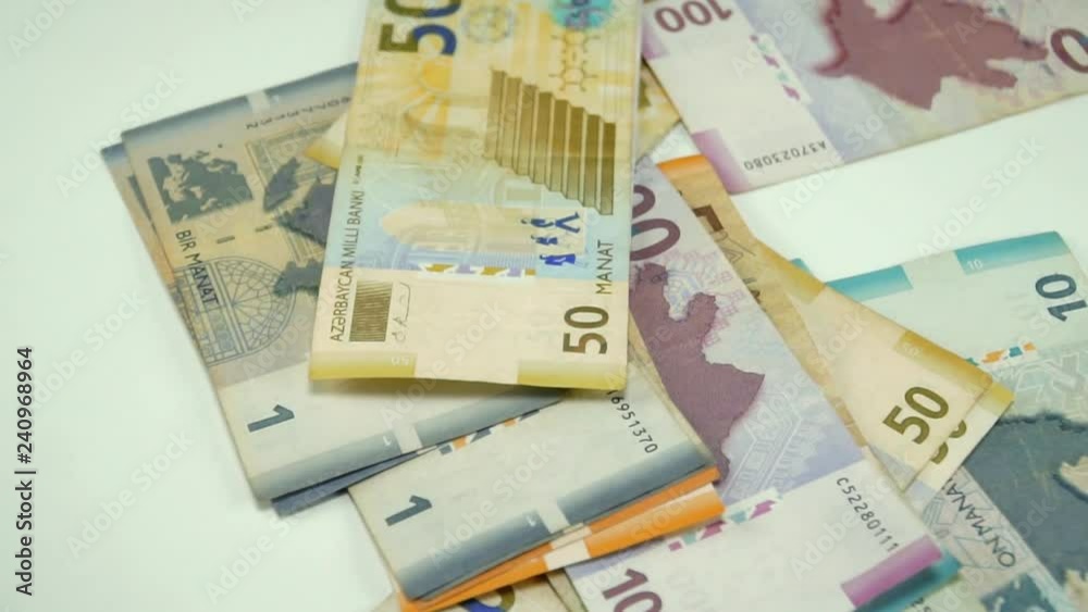 Rain is pouring Azerbaijan money. 4K Rain is pouring Azerbaijan money. 4K