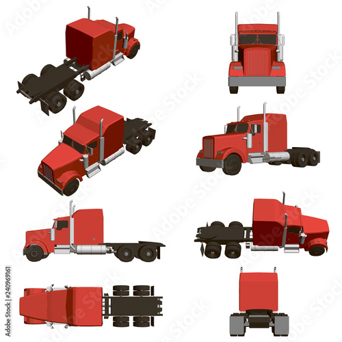 Set with trucks