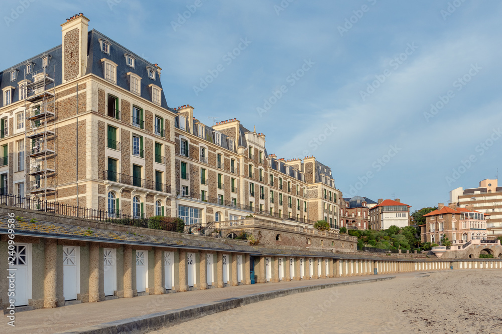 French landscape - Bretagne. View over the beach of Dinard.