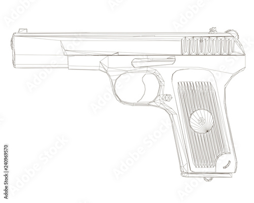 Pistol wireframe