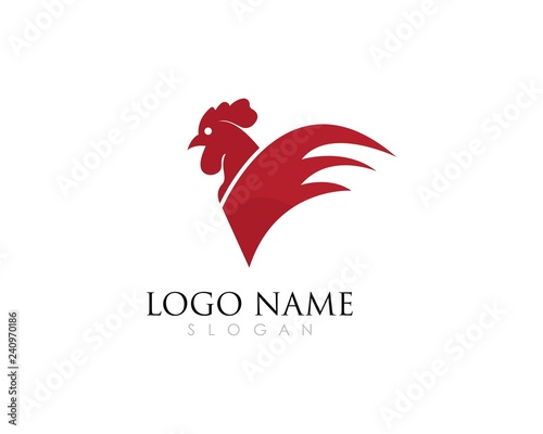 Rooster Logo Template vector illustration design
