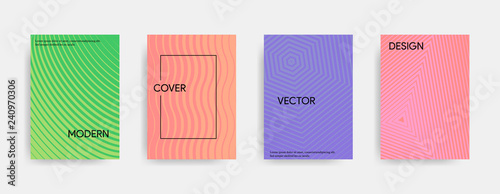 Modern minimalistic abstract cover design. Geometric colorful gradient. Vector illustration.