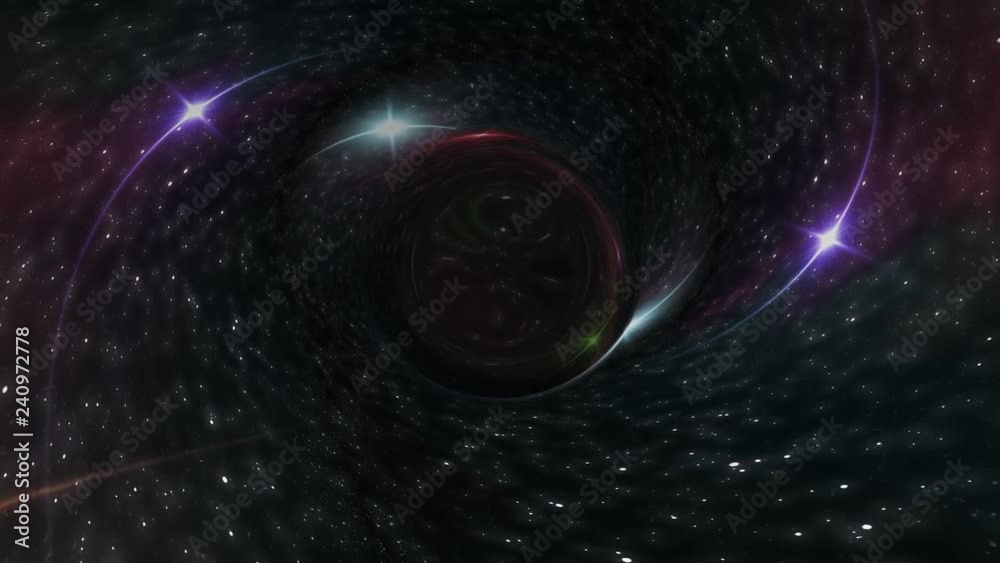 Black hole pulls in star space time funnel pit seamless loop animation background New quality universal science cool nice 4k stock video footage