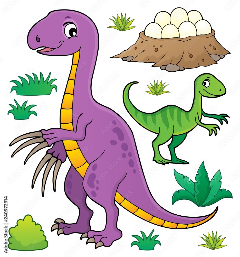 Obraz premium Dinosaur topic set 8