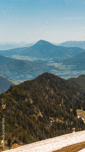 Smartphone HD wallpaper of beautiful alpine view on the Hochfelln - Bergen - Bavaria - Germany photo