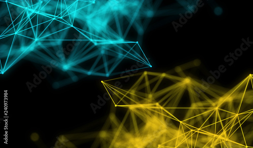 Tableau sur toile Modern nano plasma energy laser futuristic virtual technology background,  digitally generated image