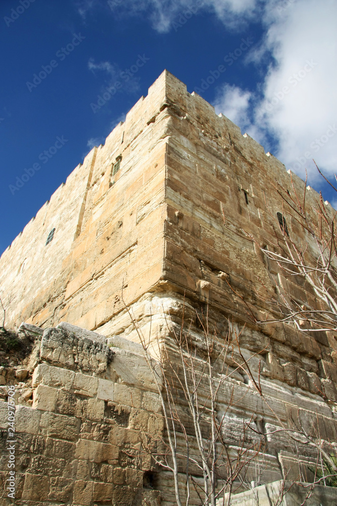 An ancient wall from the time of the second temple. An ancient wall from the time of the second temple.