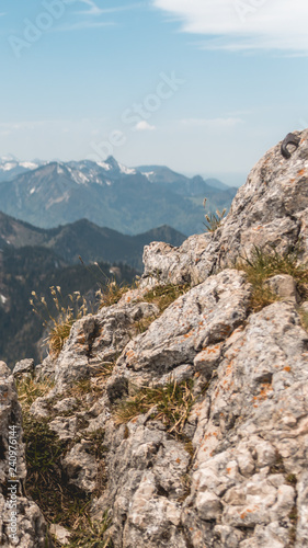 Smartphone HD wallpaper of beautiful alpine view on the Hochfelln - Bergen - Bavaria - Germany